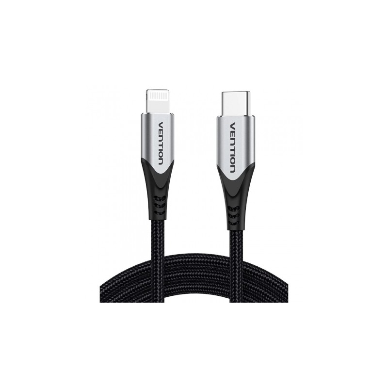 Cavo Vention da Lightning a USB-C - Potenza fino a 27 W - Lunghezza 1.5 m - Velocità di trasferimento dati fino a 480 M
