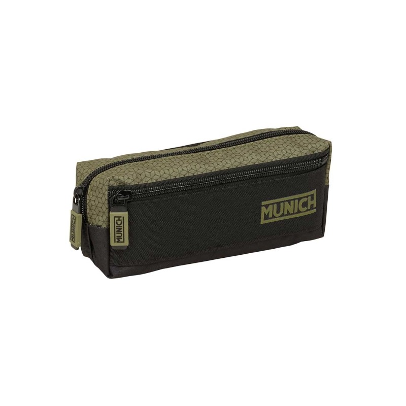 Safta Munich West Borsa portaoggetti - 3 scomparti con cerniera - Elastico - 0.98 L - 220x60x85 mm - Colore: nero e verd