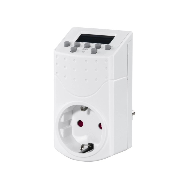 Hama Mini Presa con timer digitale - Potenza massima 1800 W - Tensione 250 V - Timer - Interruttore di accensione - Inte
