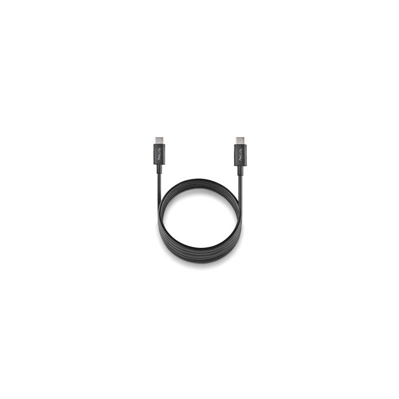NGS ZYRO 60W-1 Cavo da USB-C a USB-C - Ricarica rapida - 480 Mbps - 15 W - 1 metro - Colore: nero