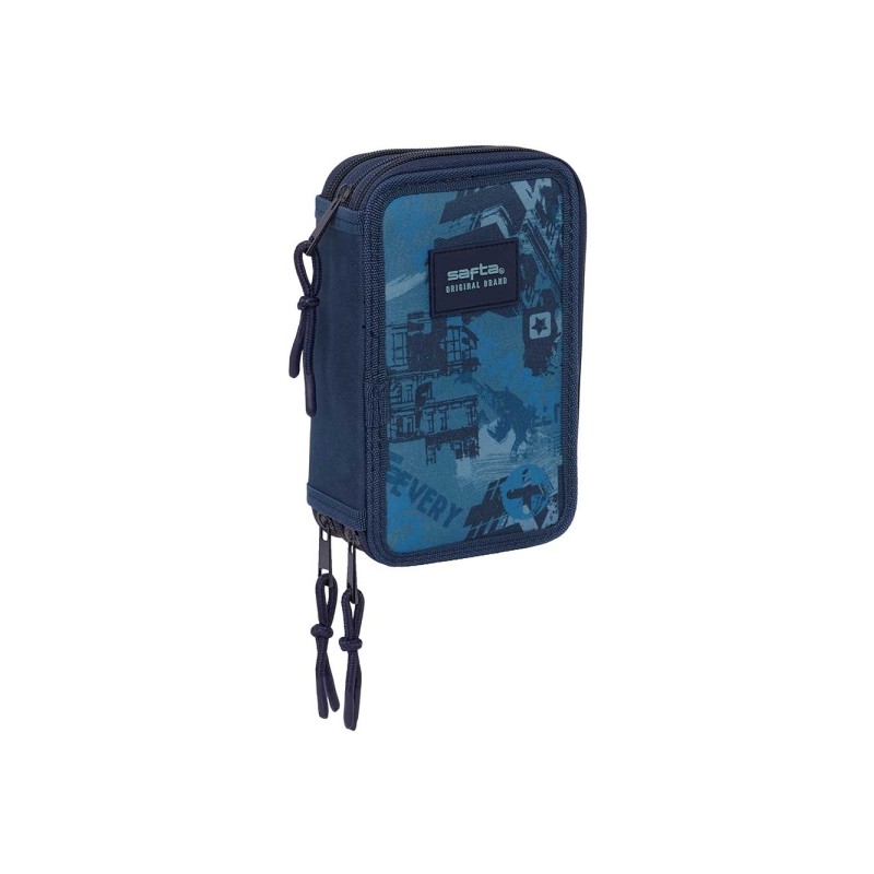 Safta New Edition Astuccio a 3 ripiani - 37 pezzi - 1.3 L - Gomma - Matita - Penne a sfera - Temperamatite - Righelli - 