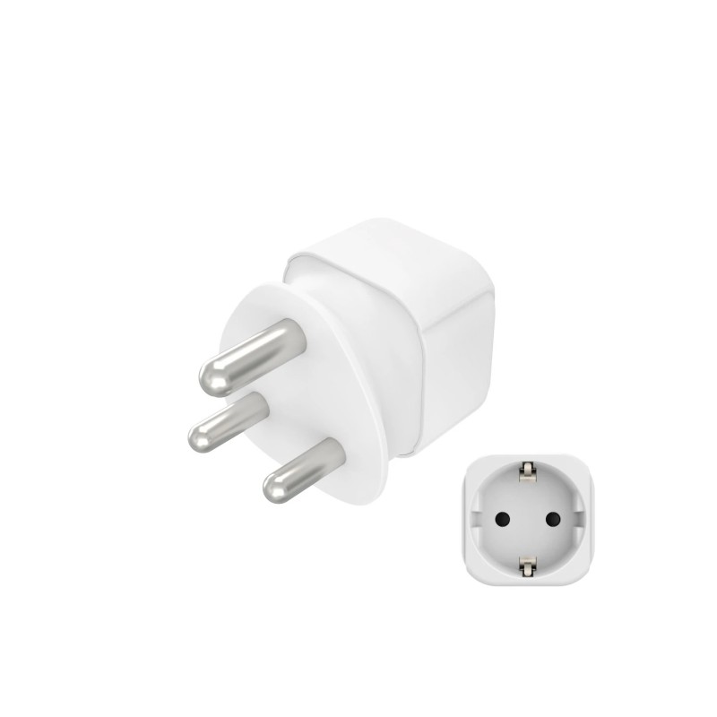 Hama Adattatore da viaggio con presa di tipo M - Potenza fino a 4000 W - Presa femmina di tipo Schuko - Tensione 230-250