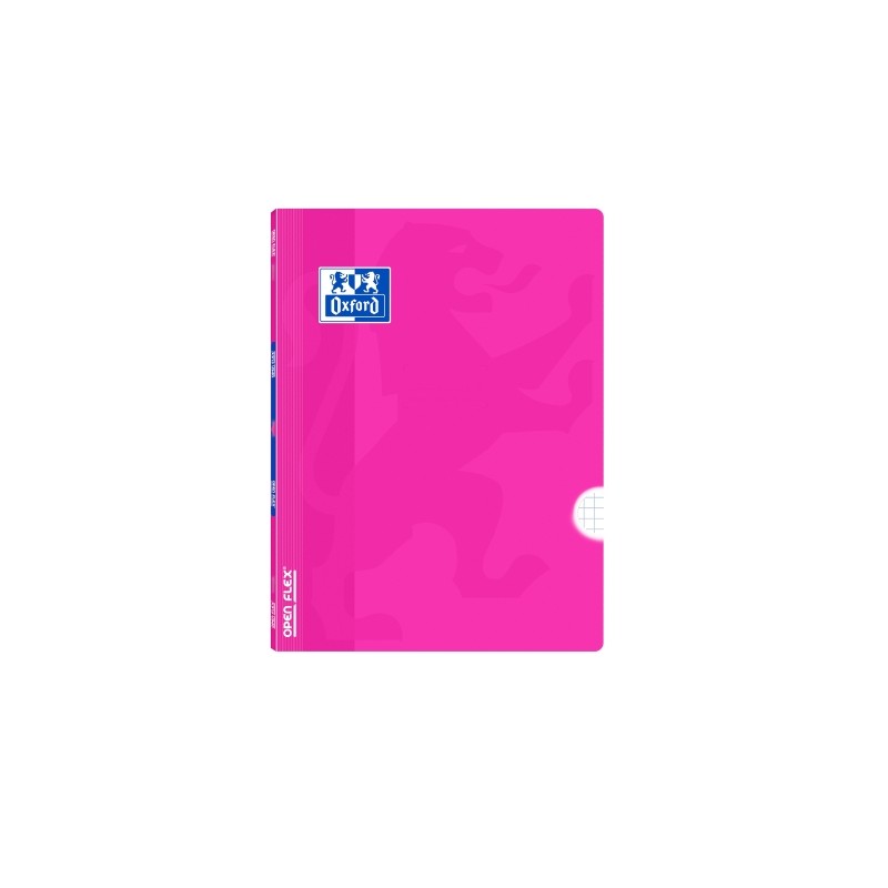 Taccuino Oxford con rilegatura a graffetta - Formato A5+ - 48 fogli - Quadretti 4x4 mm con margine - Copertina in plasti