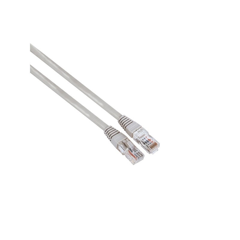 Cavo di rete Hama Entry UTP RJ45 Cat-5e - Lunghezza 10 m - Velocità fino a 1 Gbps - Colore grigio