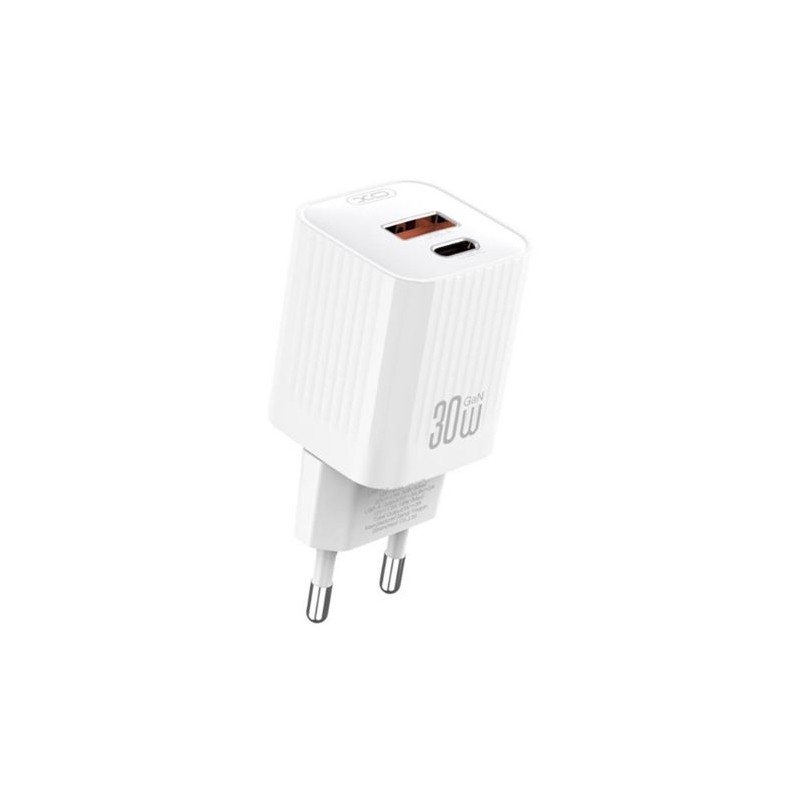 XO L149 Caricabatterie da 30 W - USB-A e USB-C - Alte prestazioni - Colore bianco
