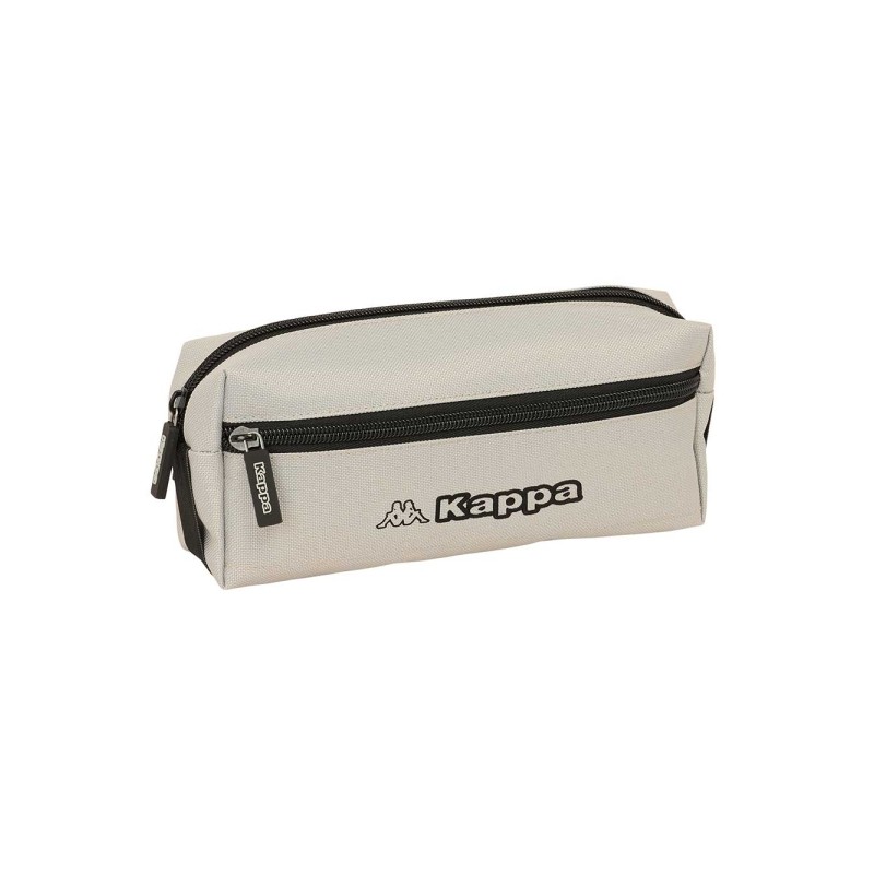 Safta Kappa Grey Borsa multiuso - 3 scomparti con cerniera - Elastico - 0.98 L - 220x60x85 mm - Colore: nero e grigio