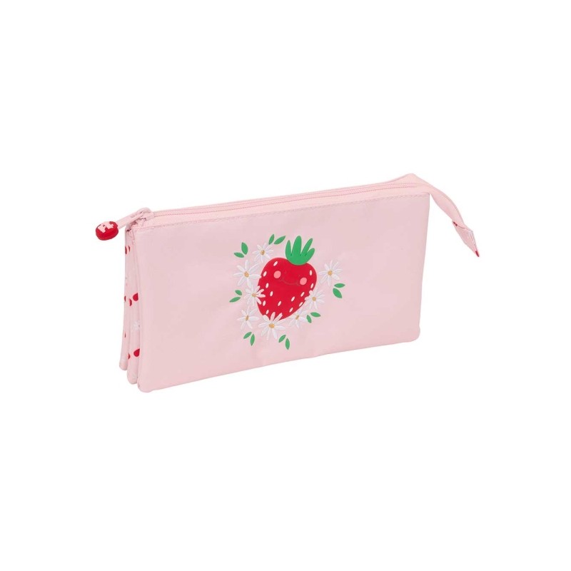 Safta Glowlab Frutitas Borsa multiuso - 3 scomparti con cerniera - Tasca interna - 0.6 L - 220x30x120 mm - Colore rosa