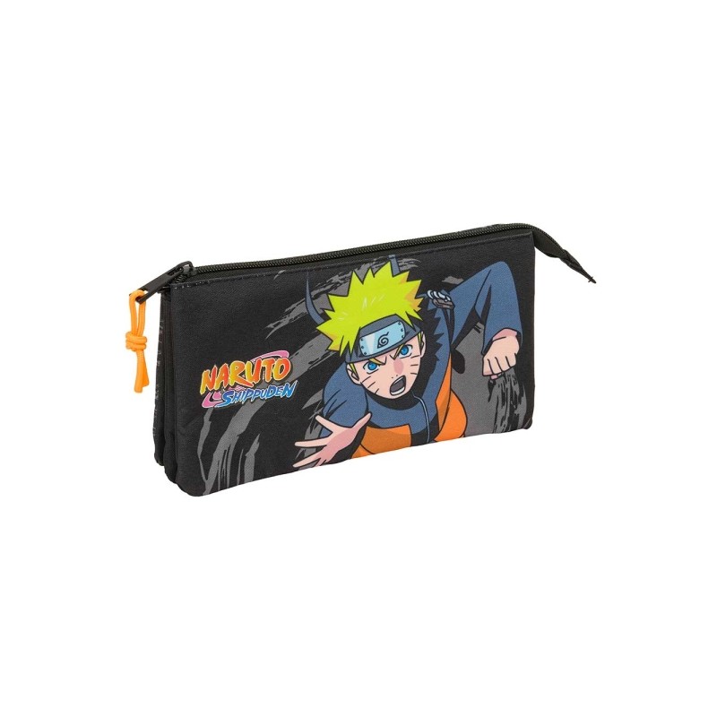 Safta Naruto Borsa multiuso - 3 scomparti con cerniera - Tasca interna - 0.6 L - 220x30x120 mm - Colore nero