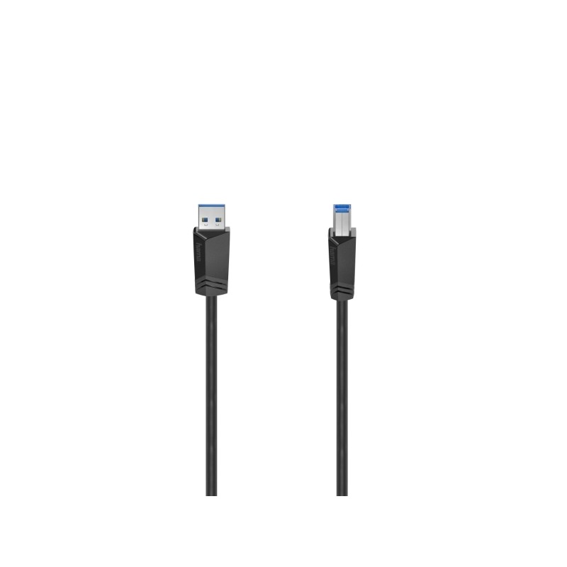 Cavo USB Hama Essential - Lunghezza 1.5 m - USB-A maschio - USB-B maschio - Velocità fino a 5 Gbps - Doppia schermatura