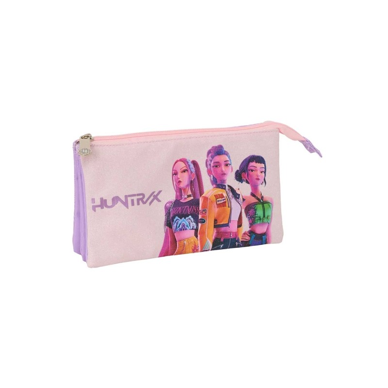 Safta K-Pop Demon Hunters Iconic Borsa multiuso - 3 scomparti con cerniera - Tasca interna centrale - 22x12x3 cm - Color