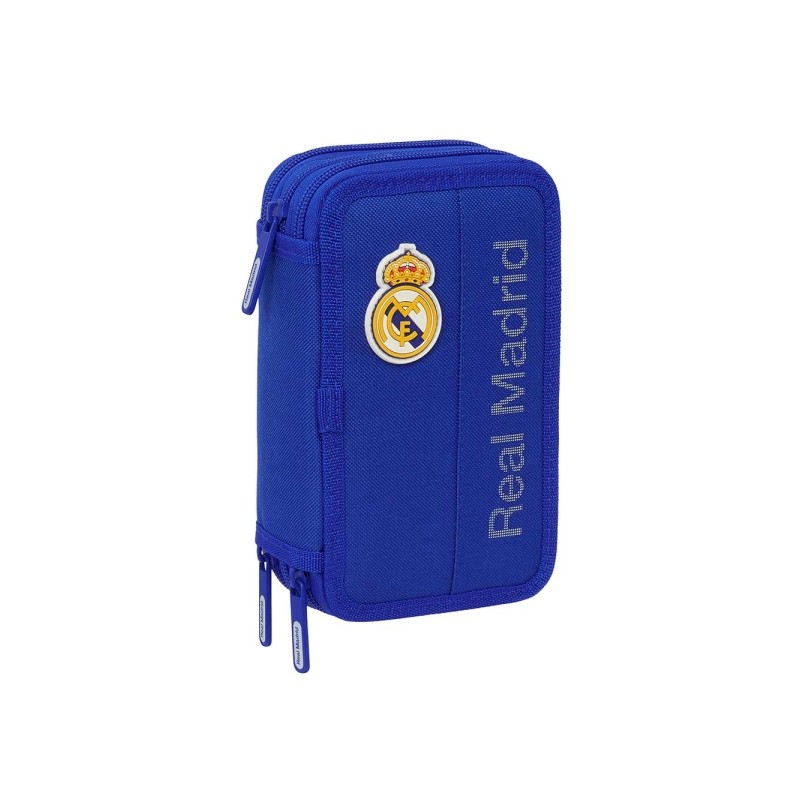 Safta Real Madrid Astuccio a 3 scomparti - 37 pezzi - 1.3 L - Gomma - Matita - Penne a sfera - Temperamatite - Righelli 