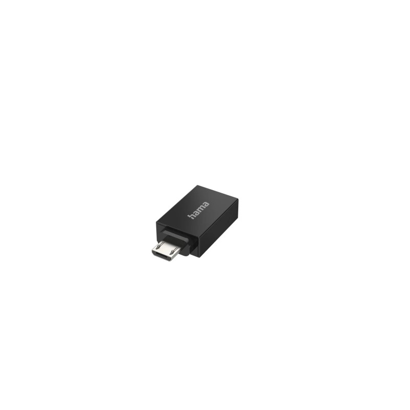 Hama Essential Adattatore USB - Micro USB maschio - USB femmina - 480 Mb/s - Funzione OTG - Colore: nero