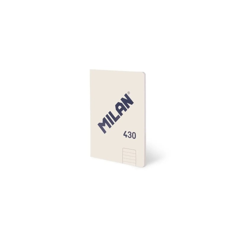 Milan 430 Quaderno rilegato in colla. formato A5. a righe da 1 linea ogni 7 mm - 48 fogli da 95 g/m² - Microperforato -