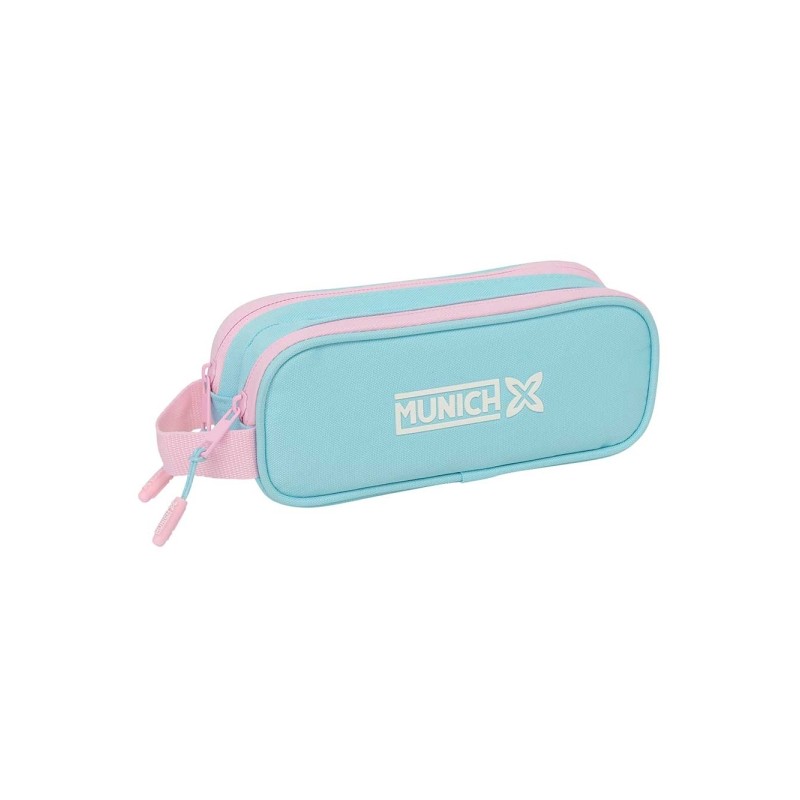 Safta Munich Sky Borsa multiuso - 2 scomparti con cerniera - Manico laterale - Capacità 1 L - 21x8x6 cm - Colore blu pa