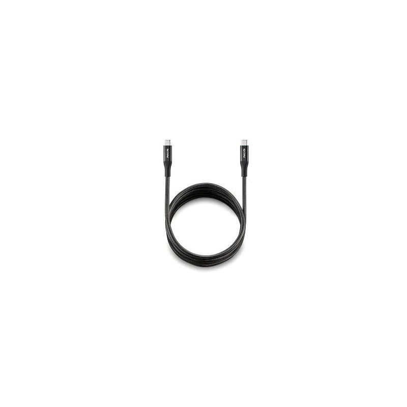 Cavo NGS 2.0 da USB-C maschio a USB-C maschio - Ricarica ultraveloce fino a 240 W - Lunghezza 2 m - Colore: nero
