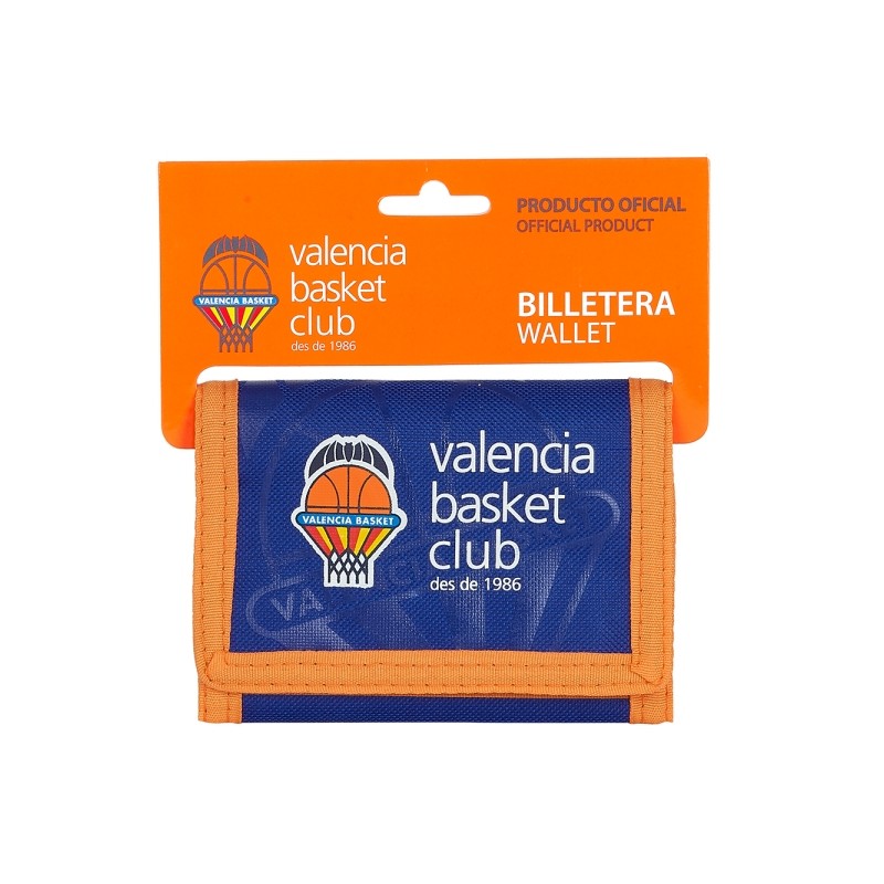 Portafoglio Safta Valencia Basket - Modello da appendere - Chiusura in velcro - Scomparti multipli - Tasca per le monete