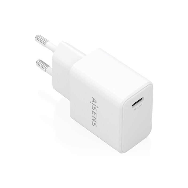 Caricabatterie Aisens Gan 20 W - 1xUSB-C PD3.0 - Colore bianco