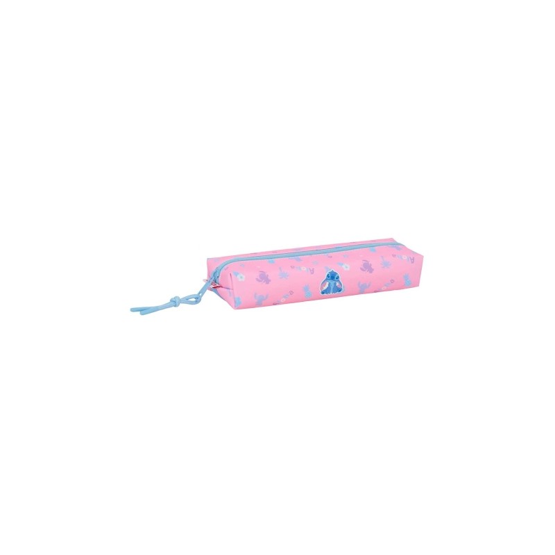 Safta Stitch Bright Portatutto - Cerniera - Elastico - 0.53 L - Finitura lucida - 220x70x40 mm - Colore rosa