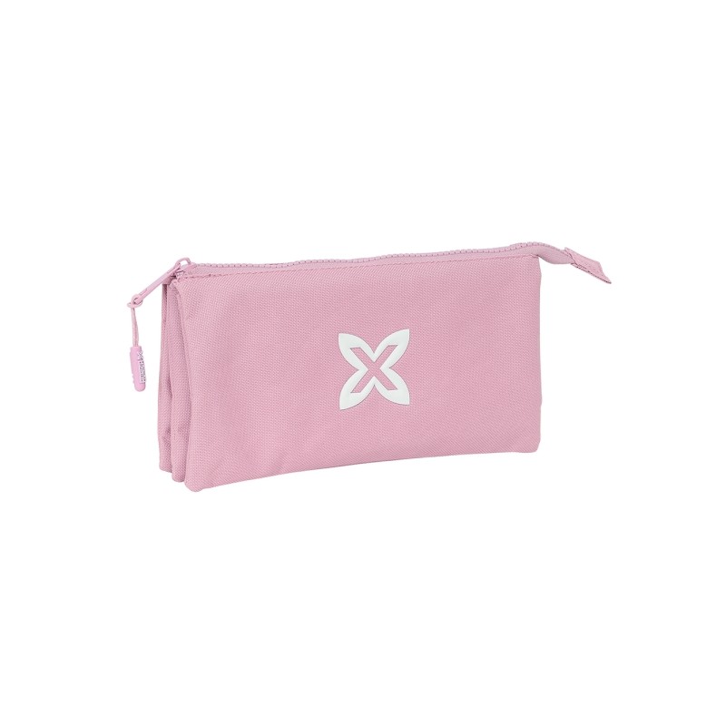 Safta Munich Basicos Portatutto - 3 scomparti con cerniera - Tasca interna - 0.6 L - 220x30x120 mm - Colore rosa