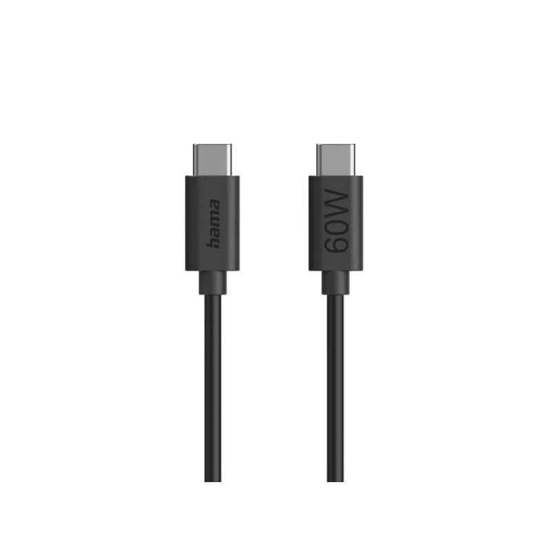 Cavo USB-C maschio Hama - Lunghezza 1.2 m - Velocità fino a 480 Mbps - Colore: nero