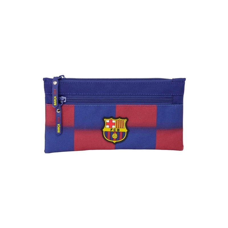 Safta F.C. Barcelona Borsa portaoggetti da 0.25 L - 2 scomparti - Tasca laterale - Chiusura con cerniera - 22x11x1 cm - 