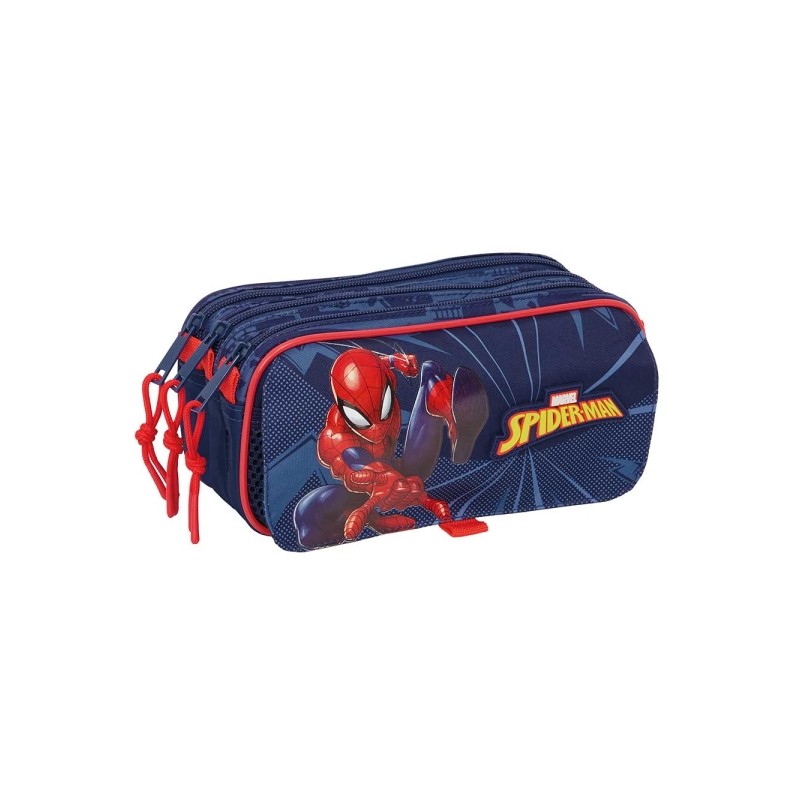 Safta Spider-Man Borsa multiuso - 3 scomparti con cerniera - Tasca frontale - Cinghia regolabile - 1.72 L - 215x80x100 m