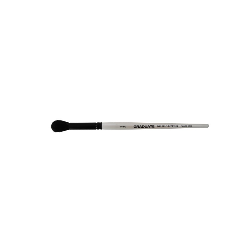 Pennello per acquerello Daler Rowney Graduate - Pelo di capra naturale - Manico corto - Rotondo con punta montata da 1/2