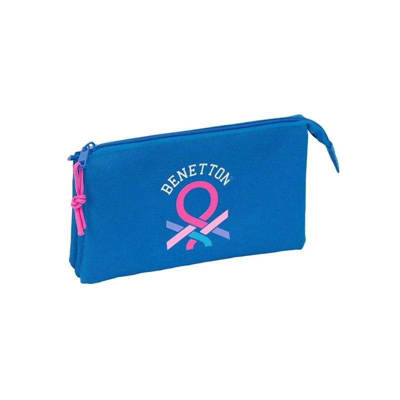 Safta Benetton Basics Azulina Borsa multiuso - 3 scomparti con cerniera - Tasca interna - 0.6 L - 220x30x120 mm - Colore