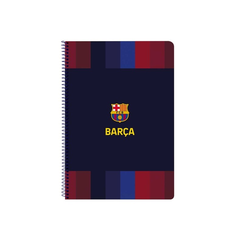 Safta F.C. Barcelona Prima divisa 26/27 Quaderno a spirale - Formato Folio - 80 fogli da 80 g/m² - Quadrettatura 4x4 mm