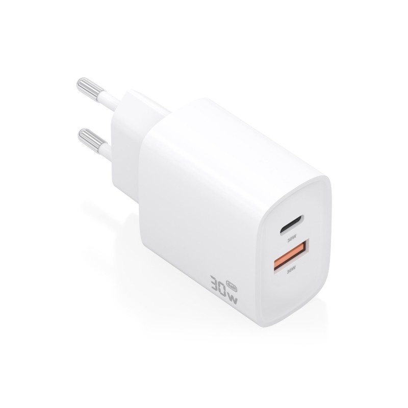 Caricabatterie Aisens GaN da 30 W - USB-C PD3.0 - Tecnologia AI per il rilevamento del protocollo e della velocità di r