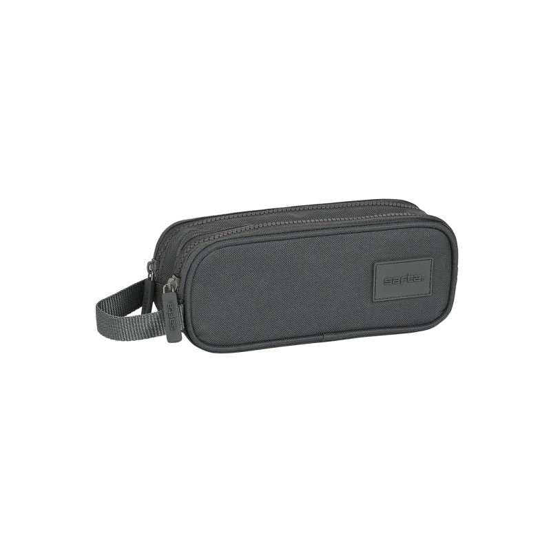 Safta Basic Portatutto - 2 scomparti con cerniera - 1 L - Manico laterale - 210x60x80 mm - Colore grigio