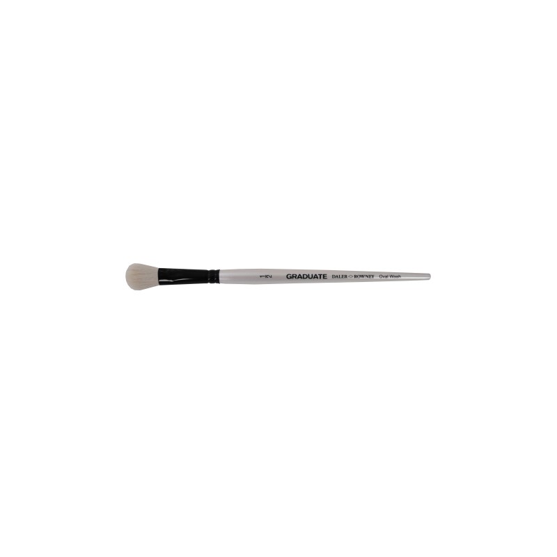 Pennello per acquerello Daler Rowney Graduate - Pelo di capra naturale - Manico corto - Ovale Lavis 1/2