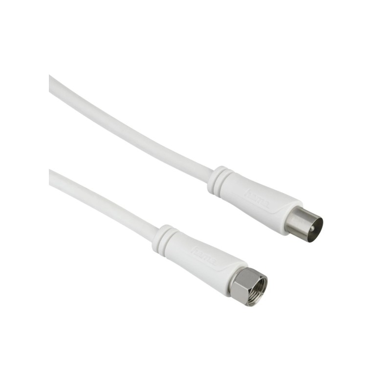 Cavo coassiale per antenna Hama Essential - Lunghezza 1.5 m - Connettore F maschio - Doppia schermatura - Schermatura 90