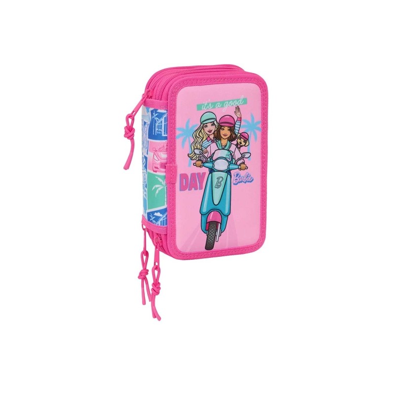 Safta Barbie Astuccio a 3 ripiani - 37 pezzi - 1.3 L - Gomma - Matita - Penne a sfera - Temperamatite - Righelli - 16 co