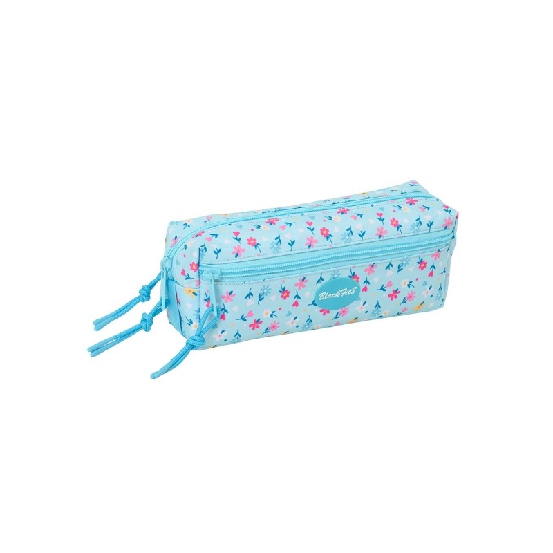 Safta Blackfit8 Petalos Borsa portaoggetti - 3 scomparti con cerniera - Elastico - Compatta - 22x8.5x6 cm - Colore azzur