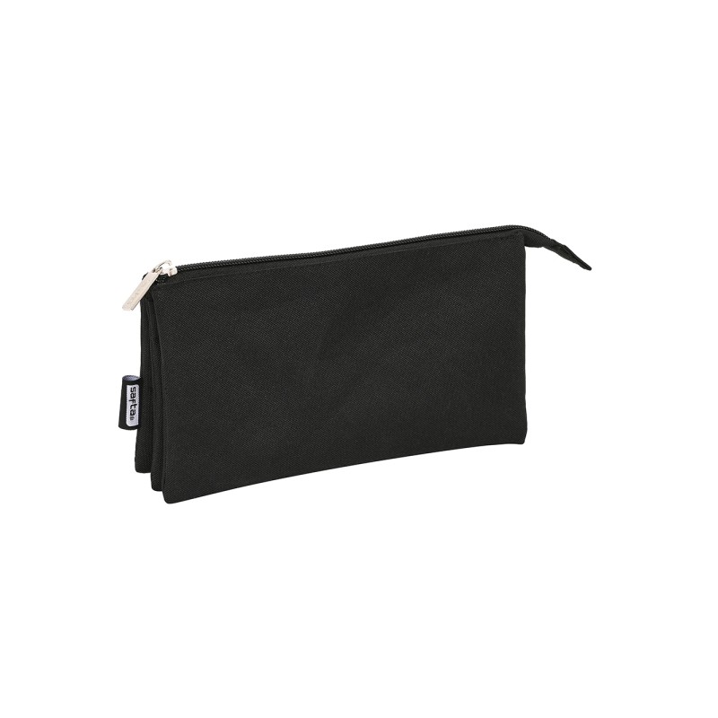 Safta Portatutto - 3 scomparti con cerniera - Tasca interna - 0.6 L - 220x30x120 mm - Colore: nero