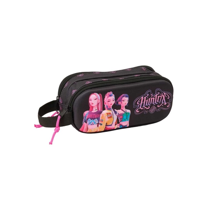 Safta K-Pop Demon Hunters Borsa multiuso 3D - 2 scomparti con cerniera - Manico laterale - Capacità 1 L - 21x8x6 cm - C