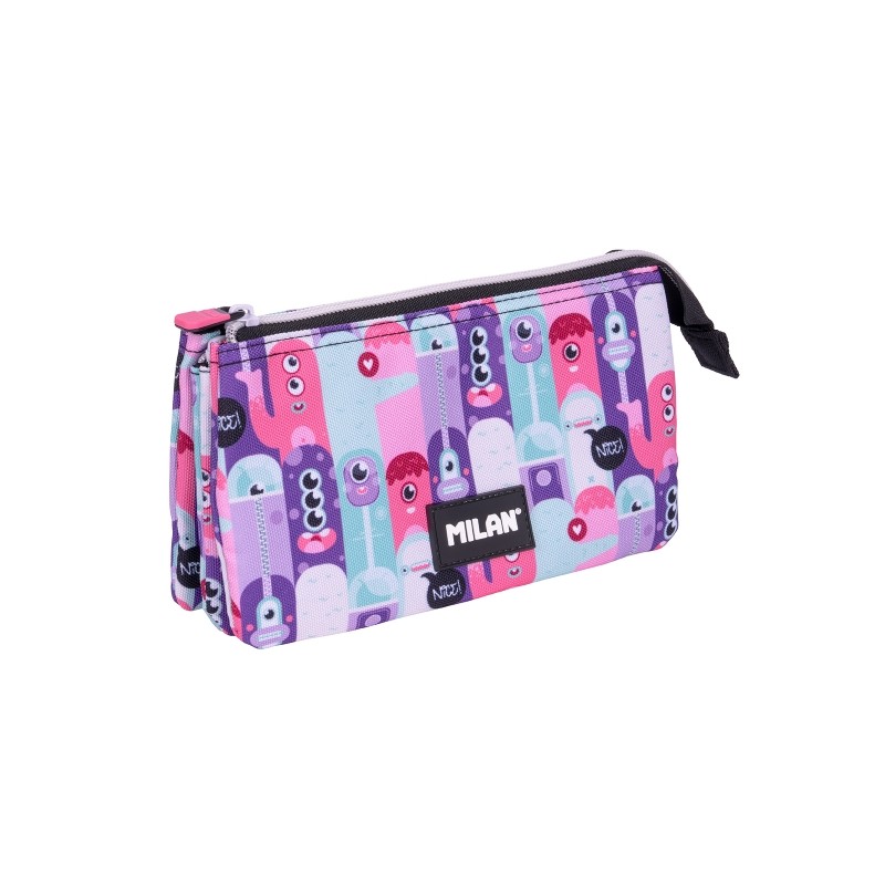 Milan Aliens 2 Custodia multiuso - 5 scomparti - 22x12x4 cm - Colore rosa