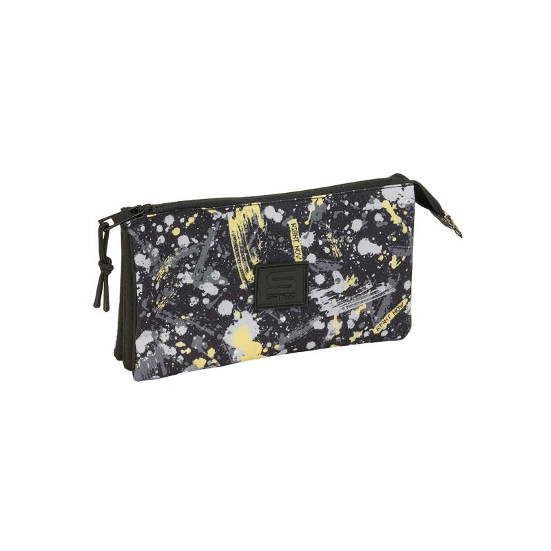 Safta Graffiti Splash Borsa portaoggetti - 3 scomparti con cerniera - Tasca interna - 0.60 L - 220x30x120 mm - Multicolo