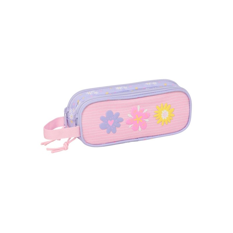 Safta Bouquet Borsa multiuso - 2 scomparti con cerniera - Manico laterale - 1 L - 210x60x80 mm - Colore rosa pastello