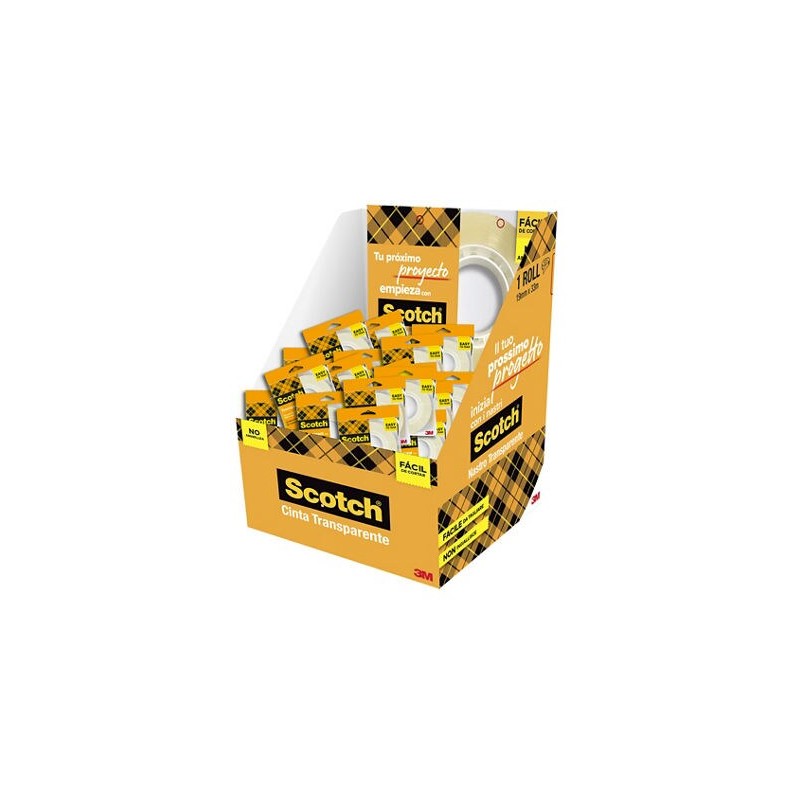 Scotch 508 Nastro adesivo 19 mm x 33 m - Facile da tagliare - Trasparente