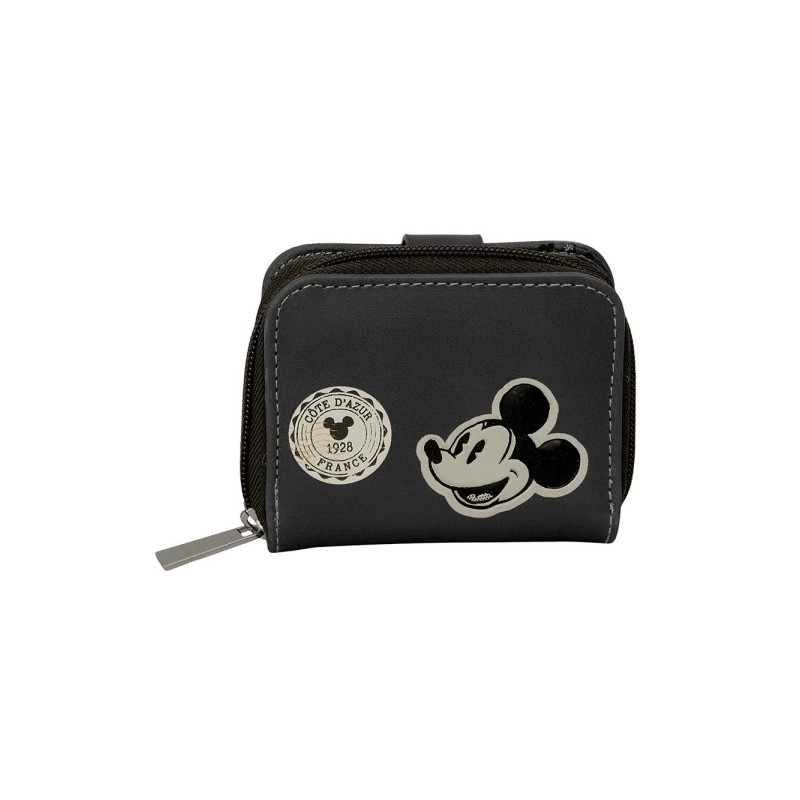 Safta Portamonete Mickey Mouse con portafoglio - Scomparto per banconote e carte - Chiusura magnetica - Scomparto per mo