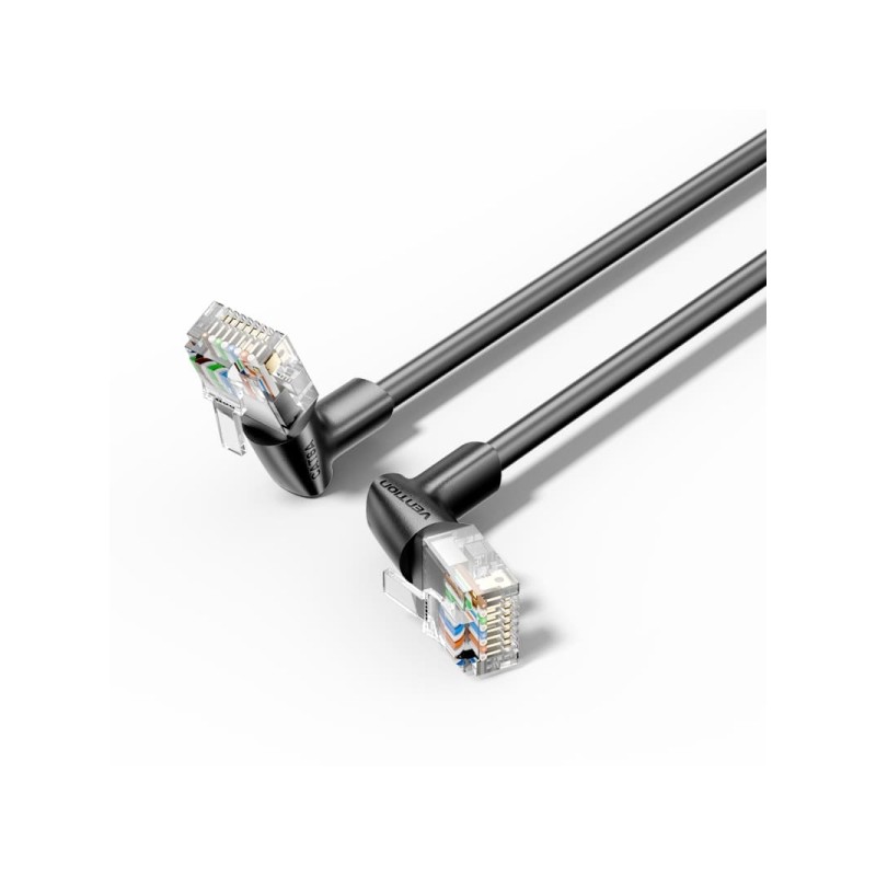 Cavo di rete Vention Cat.6a UTP con connettori angolari - Slim - Lunghezza 0.5 m - Velocità fino a 10 Gbps - 32 AWG - R