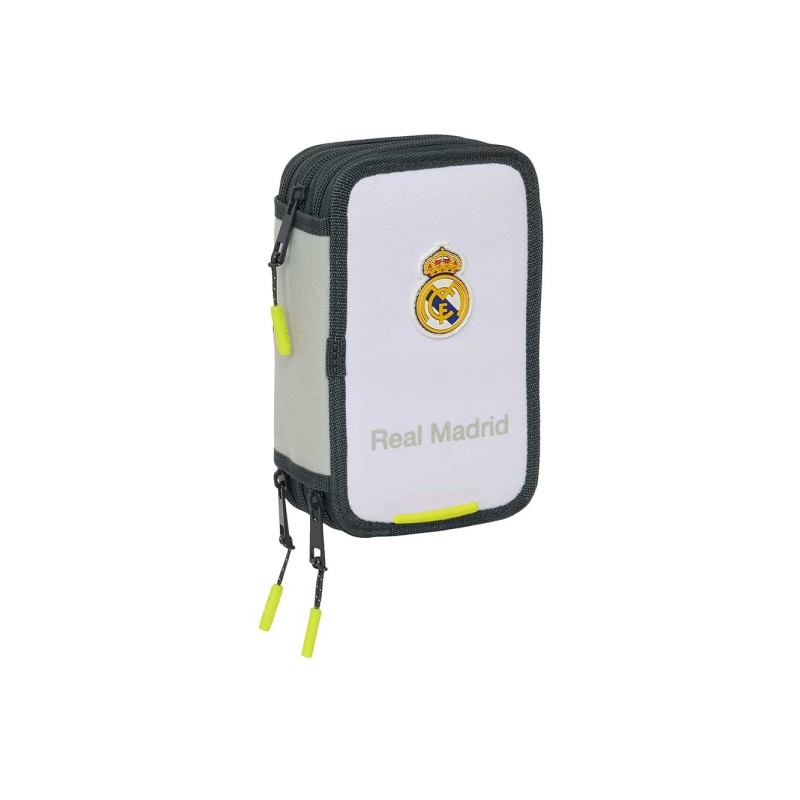 Safta Real Madrid Astuccio da 1.3 L con 37 pezzi - 3 scomparti - Chiusura con cerniera - 12.5 x 19.5 x 5.5 cm - Colore b