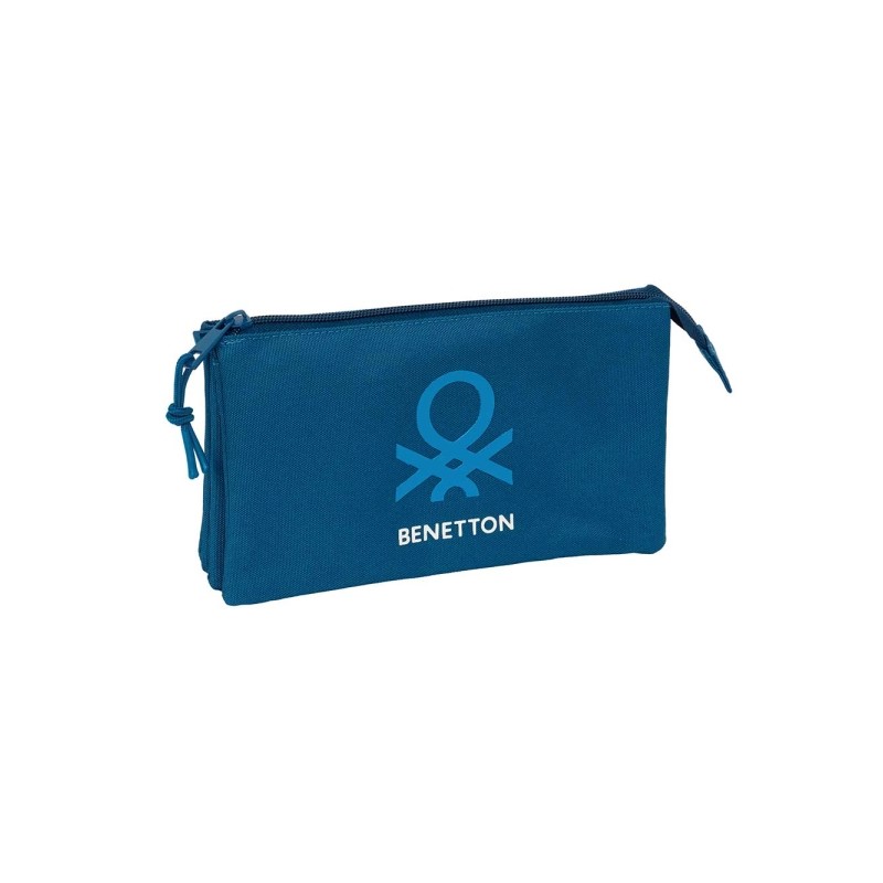 Safta Benetton Basics Marino Borsa multiuso - 3 scomparti con cerniera - Tasca interna - 0.6 L - 220x30x120 mm - Colore 