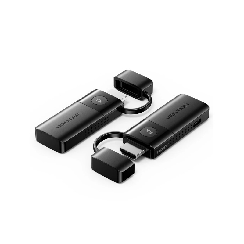 Vention Trasmettitore e ricevitore HDMI wireless - Risoluzione Full HD - Portata fino a 50 m - 2 cavi da USB a USB-C da 