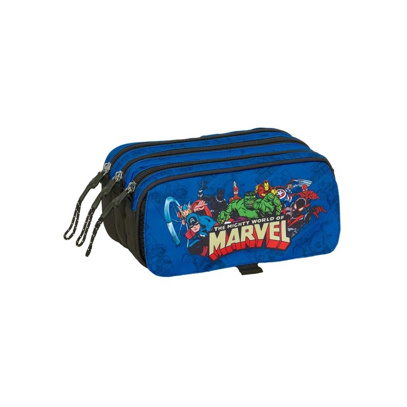 Safta Avengers Borsa multiuso - 3 scomparti con cerniera - Tasca frontale - Cinghia regolabile - 1.72 L - 215x80x100 mm 