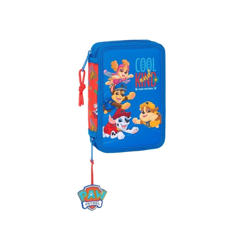 Safta Paw Patrol Cool Astuccio a 2 ripiani - 29 pezzi - 1L - Gomma - Matita - Penne a sfera - Temperamatite - 10 colori 