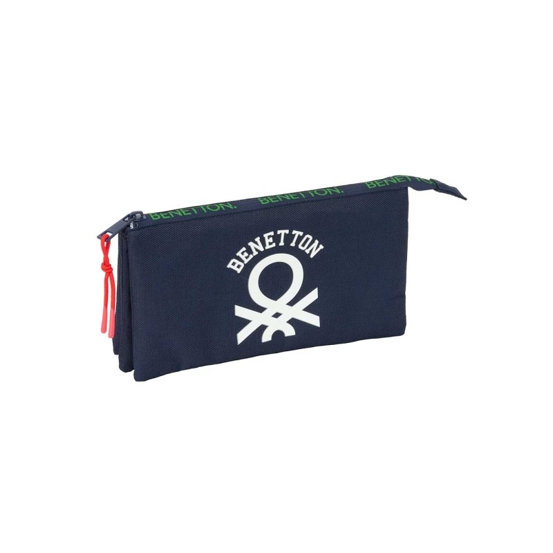 Safta Benetton Together Borsa multiuso - 3 scomparti con cerniera - Tasca interna - 0.6 L - 220x30x120 mm - Colore blu m