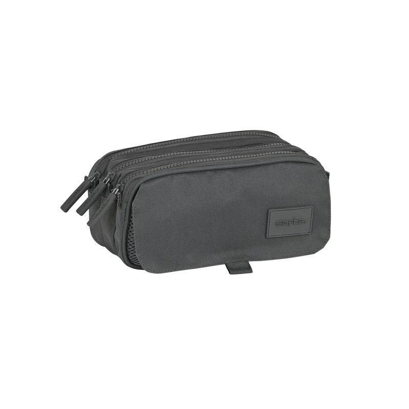 Safta Basic Portatutto - 3 scomparti con cerniera - Tasca frontale - Cinghia regolabile - 1.72 L - 215x80x100 mm - Color